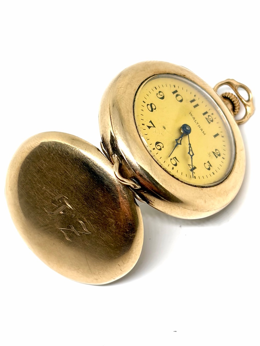 Vintage Waltham 17j Gold Fill Mechanical Wind Antique Pocket Watch RREPAIR 1.25”